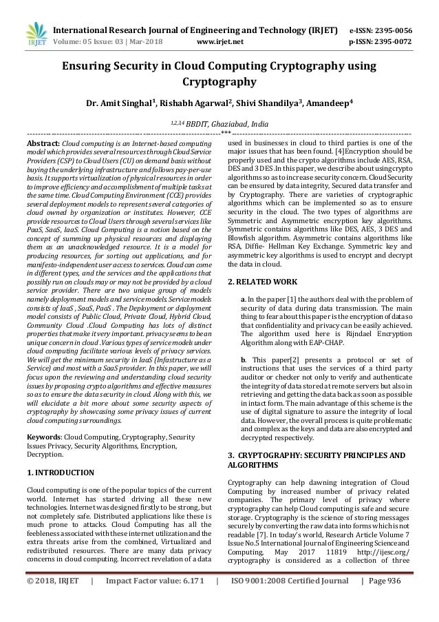 research papers on security and cryptography